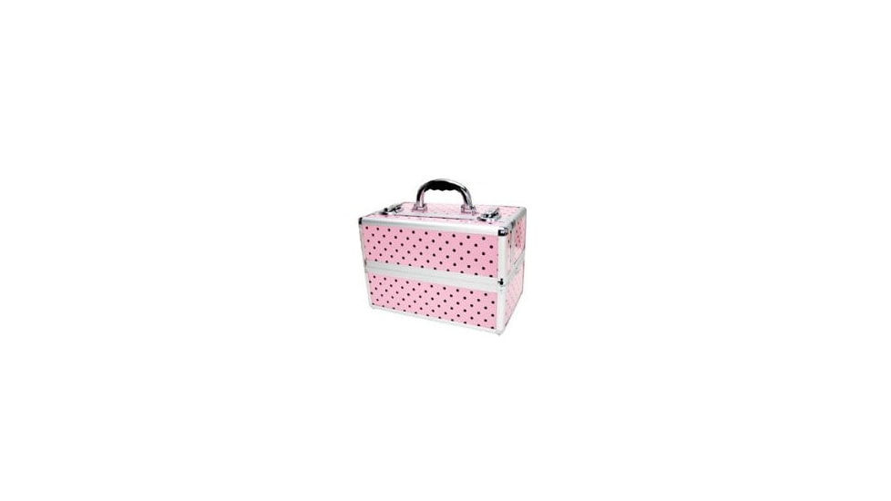 TZ Case Pink Beauty Collection TC07 Beauty Case - Pink w/ Black Dots TC-07-PBD