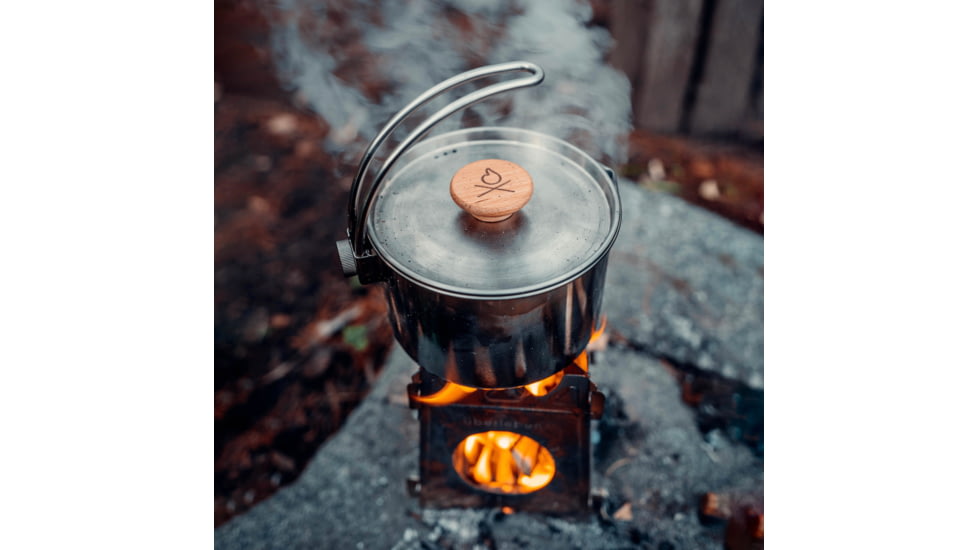 Uberleben Kessel Pot w/ Waxed Canvas, Stainless, UB-KE00-0101