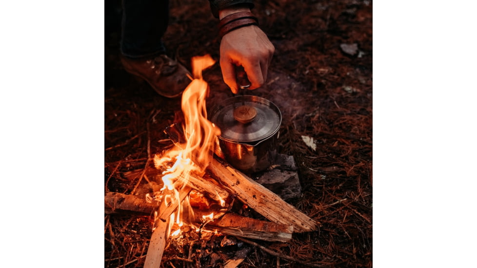 Uberleben Kessel Pot w/ Waxed Canvas, Stainless, UB-KE00-0101