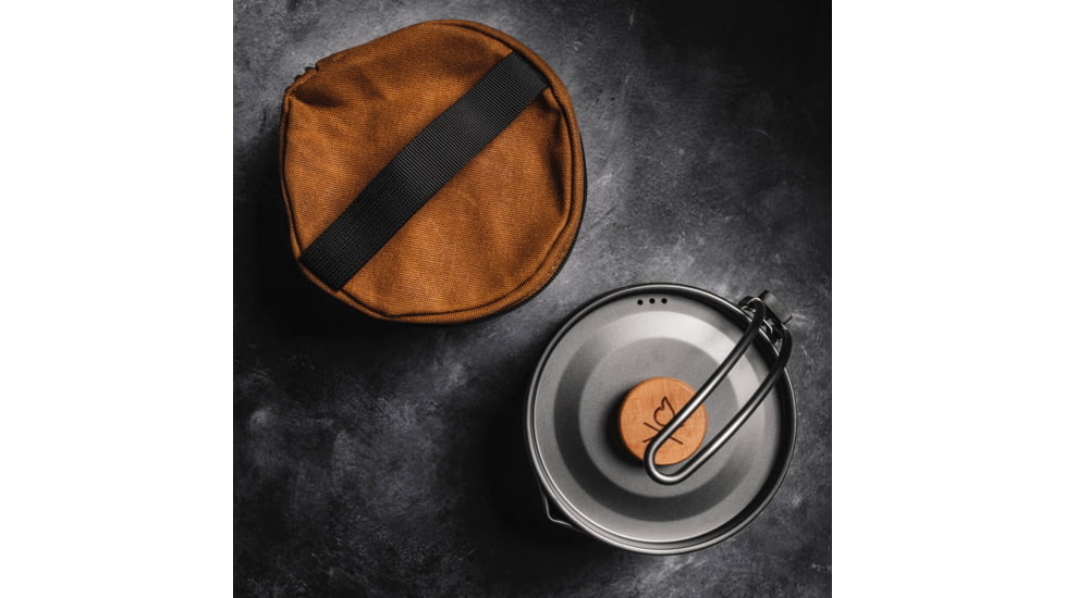 Uberleben Kessel Pot w/ Waxed Canvas, Titanium, UB-KETI-0101, EDEMO1