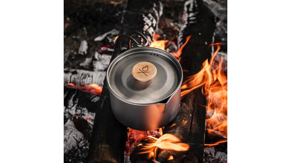 Uberleben Kessel Pot w/ Waxed Canvas, Titanium, UB-KETI-0101, EDEMO1