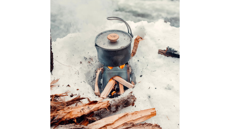 Uberleben Kessel Pot w/ Waxed Canvas, Titanium, UB-KETI-0101, EDEMO1