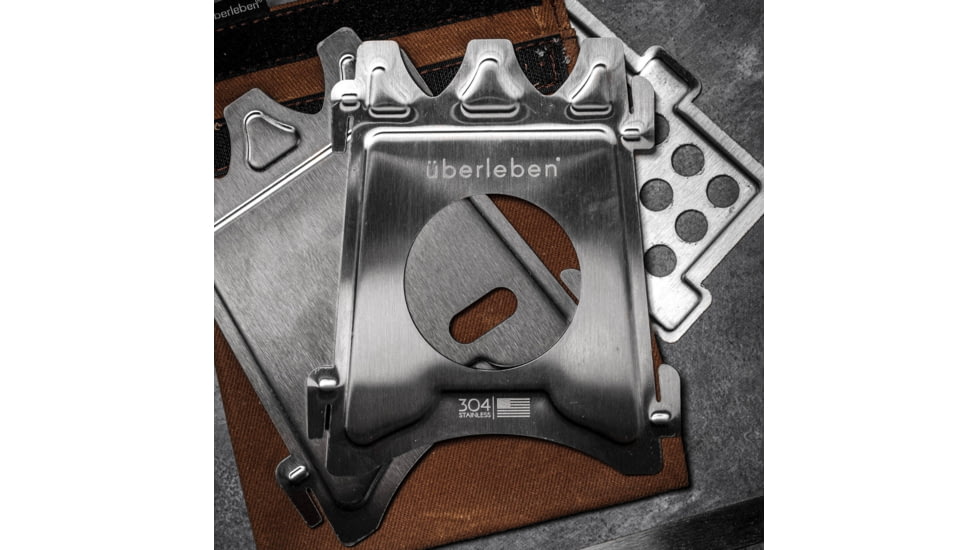Uberleben Stoker Flatpack Stove w/Waxed Canvas, Stainless, UB-ST00-0101