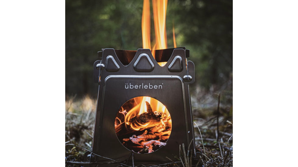 Uberleben Stoker Flatpack Stove w/Waxed Canvas, Stainless, UB-ST00-0101