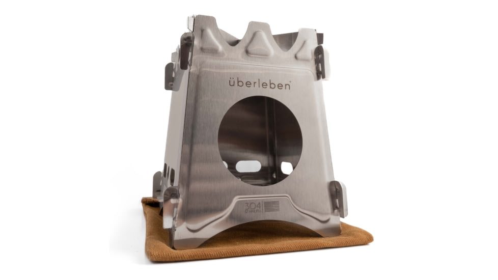 Uberleben Stoker Flatpack Stove w/Waxed Canvas, Stainless, UB-ST00-0101