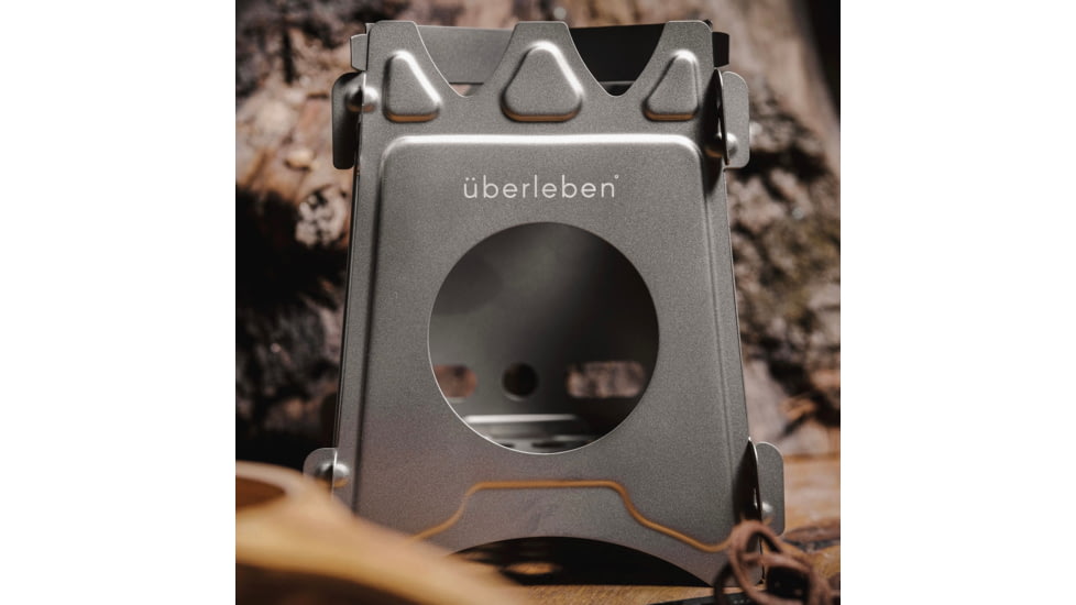 Uberleben Stoker Flatpack Stove w/Waxed Canvas, Titanium, UB-STTI-0101