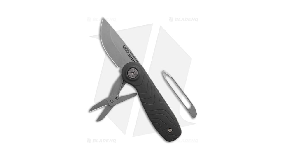 UCO Nason 3-in-1 Folding Knife Multi-Tool, 2.60in, D2, Normal Blade, Polymer Gray Handle, Gray/Gray, 7.20in, BHQ-204759