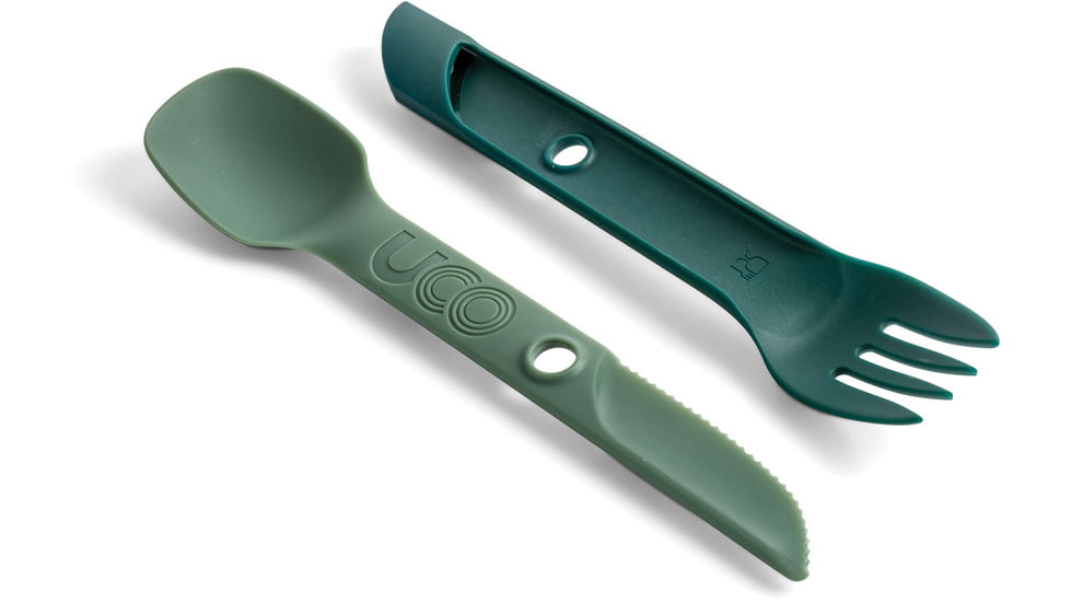UCO Switch Spork Utensil Set Grn, 7 overall, F-SP-SWITCH GREEN