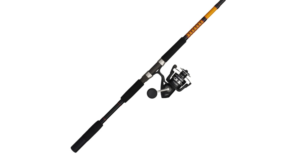 Ugly Stik Bigwater Pursuit IV Spinning Combo, 5.6/1, Right/Left, 5000, 8ft. Rod Length, Medium Power, 2 Pieces Rod, Black/Red/Yellow, BWS1220S802PURIV5000