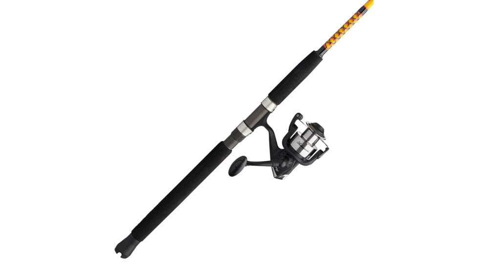 Ugly Stik Bigwater Spinning Combo, 4.9/1, Right/Left, 50, 6ft. 6in. Rod Length, Medium Power, 2 Pieces Rod, Black/Red/Yellow, BWS1020S66250SZ