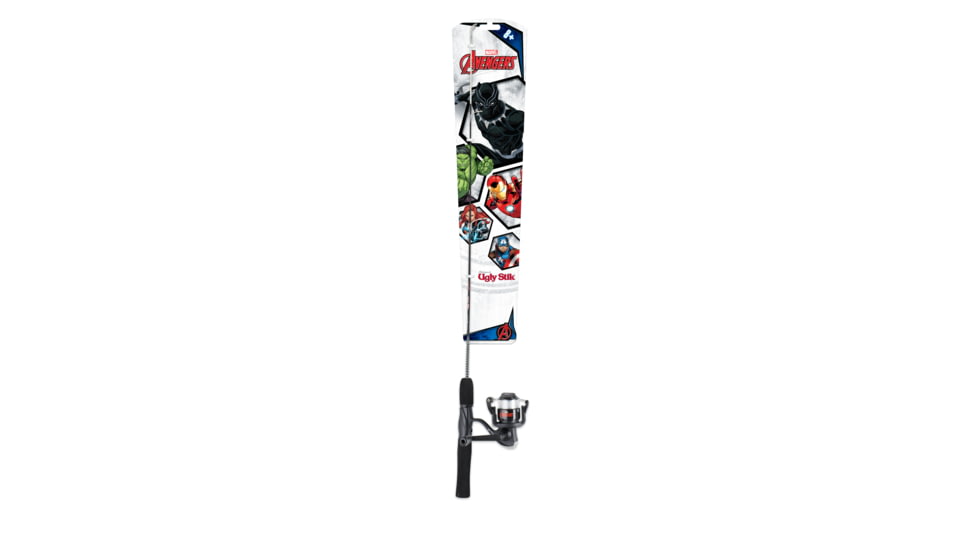 Ugly Stik Marvel Black Panther Combo, 4.9/1, Right/Left, 30, 3ft. Rod Length, Medium Power, 1 Piece Rod, USBLKPNTKIT