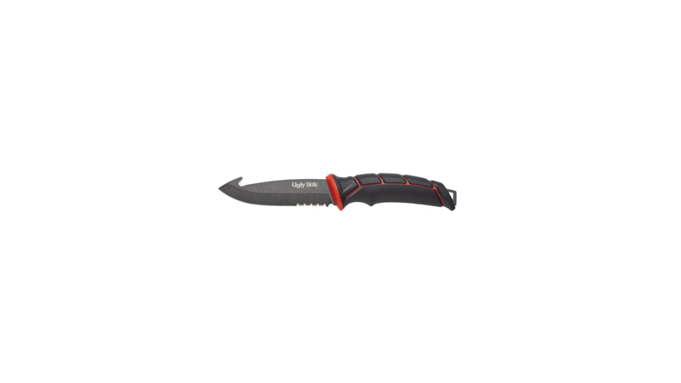 Ugly Stik Ugly Tools, Gut Hook Bait Knife, Black/Red 1522582