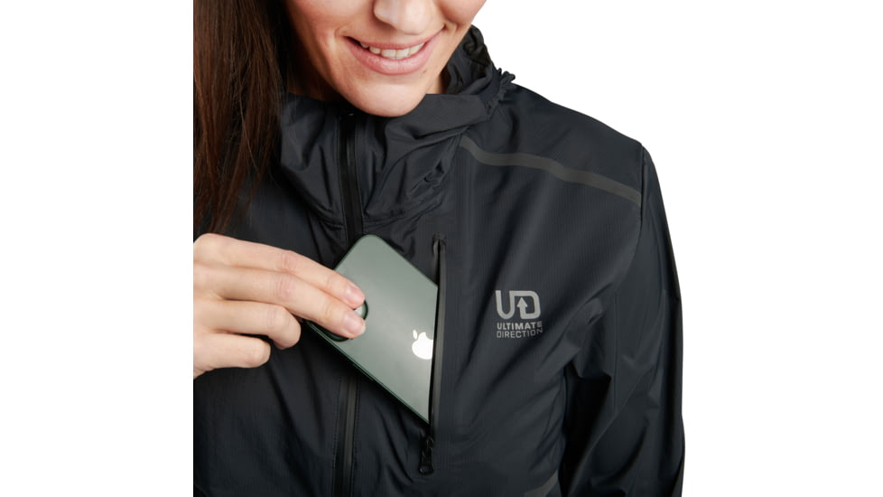 Ultimate Direction Aerolight Wind Jacket - Womens, Large, Onyx, 83473923ONX-LG