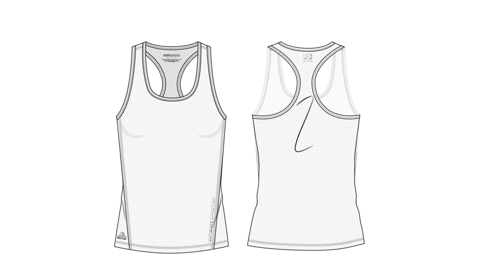 Ultimate Direction Cumulus Racerback Tank W - Womens, White, XL, 83481924WH-XL
