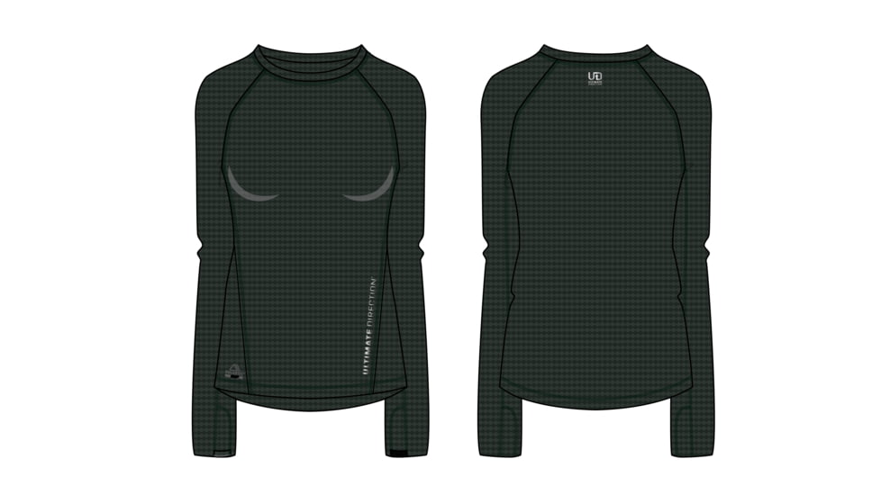 Ultimate Direction Cumulus W Long Sleeve Tee - Womens, Camo Green, XL, 83475624CGR-XL