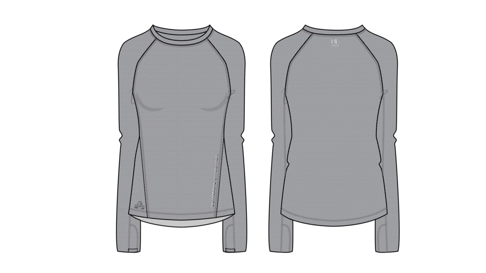 Ultimate Direction Cumulus W Long Sleeve Tee - Womens, Light Gray, XS, 83475624LGY-XS