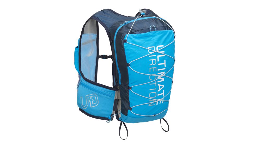 Ultimate Direction Mountain Vest 4.0 Running Vest, Custom Fit w/ Easy On-the-Go Adjustment, Blue, SM 80457418SGB-SM