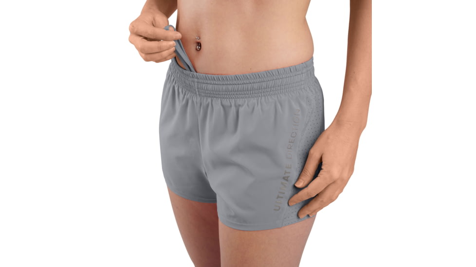 Ultimate Direction Stratus Running Short 3 W - Womens, Gray, Extra Large, 83477523GY-XL