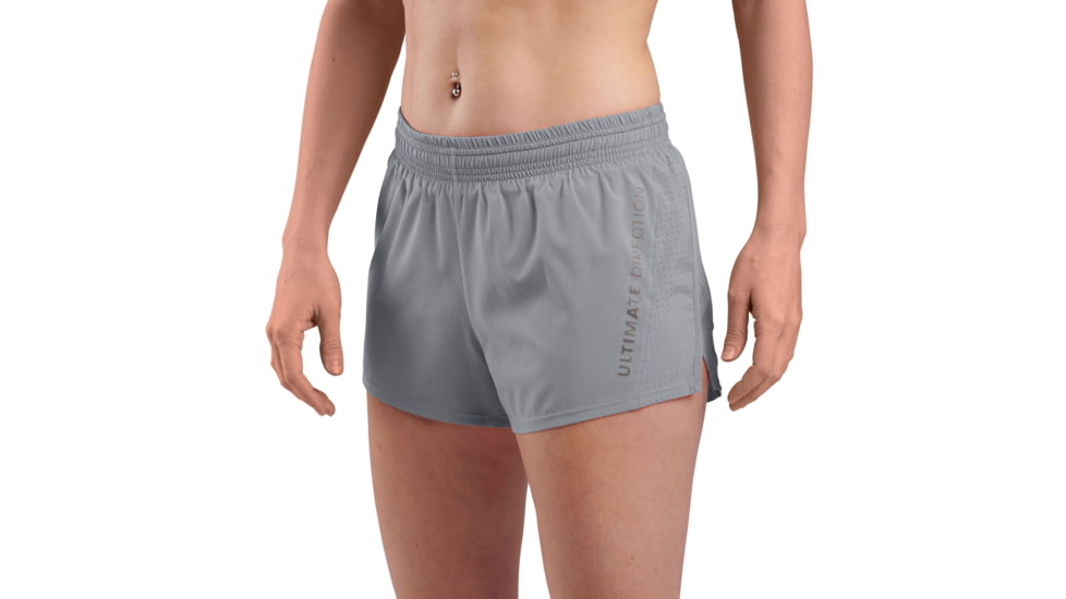 Ultimate Direction Stratus Running Short 3 W - Womens, Gray, Extra Large, 83477523GY-XL