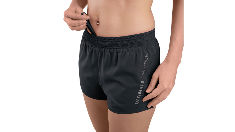 Ultimate Direction Stratus Running Short 3 W - Womens, Onyx, Large, 83477523ONX-LG