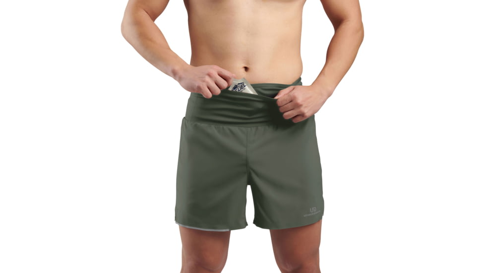 Ultimate Direction Velum 5 M Short - Mens, Camo Green, Small, 82476623DCG-SM