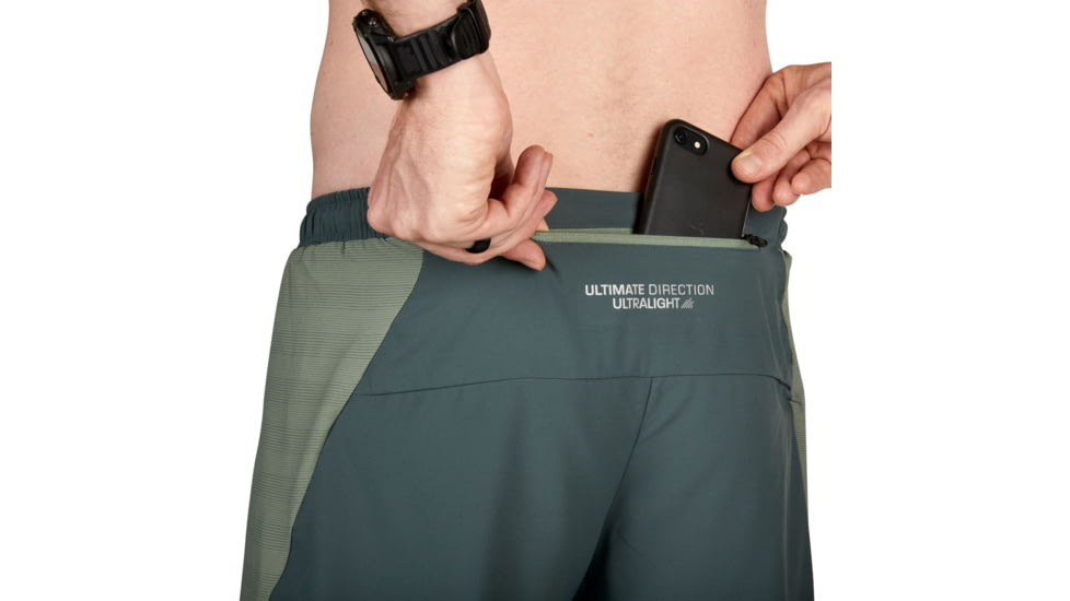 Ultimate Direction Velum Short - Mens, Camo Green, Extra Large, 82467821CGR-XL