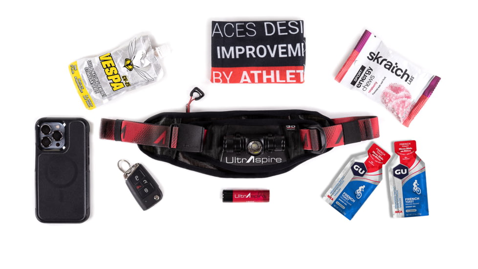 Ultraspire 2.0 Lumen 400Z Waist Light, Black/Red, OSFM, UA540BK