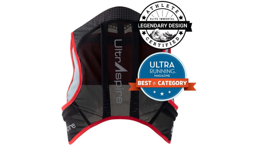 Ultraspire Bronco Running Race Vest, Small, Black/Red, UA134BKSM