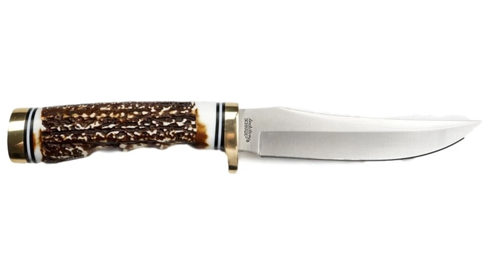 Uncle Henry 153UH Next Gen Golden Spike Fixed Blade Knife, 4.75in, 7Cr17Mov Stainless Steel Blade, 4.5in, Staglon Handle, 1100086