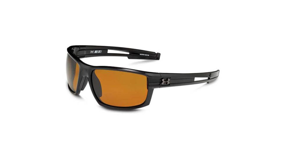 Under Armour Captain Storm, Shiny Black Frame, Amber Polarized Lens, U8630064-000138