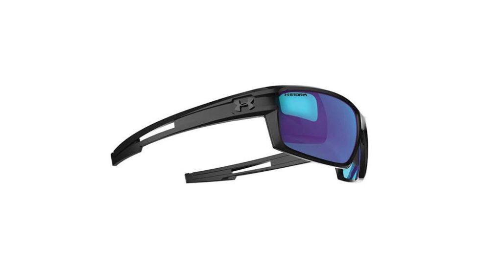 Under Armour Captain Storm, Satin Black Frame,Gray Polarized w/Blue ML, U8630064-010168