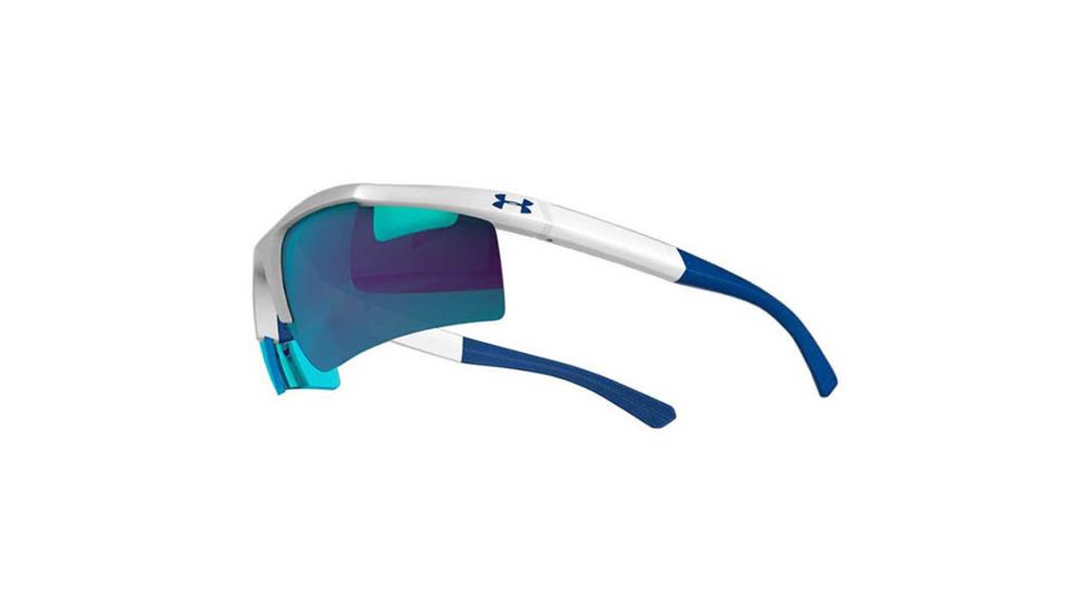 Under Armour Core, Satin White Frame w/Blue Rubber, Gray w/Blue Lens, U8600035-114061