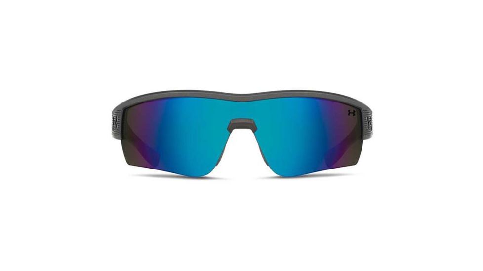 Under Armour Fire, Satin Carbon Frame w/Black Rubber, Gray w/Blue ML, U8600065-060661