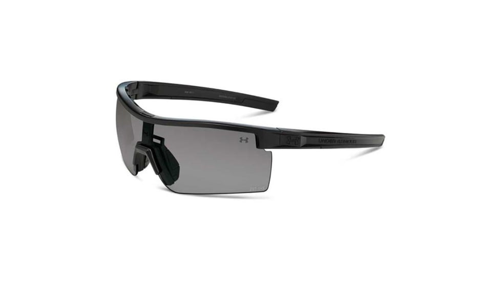 Under Armour Freedom,Satin Black Frame,Logo,Gray,Yellow &amp; Clear Lenses, U8630069-010195