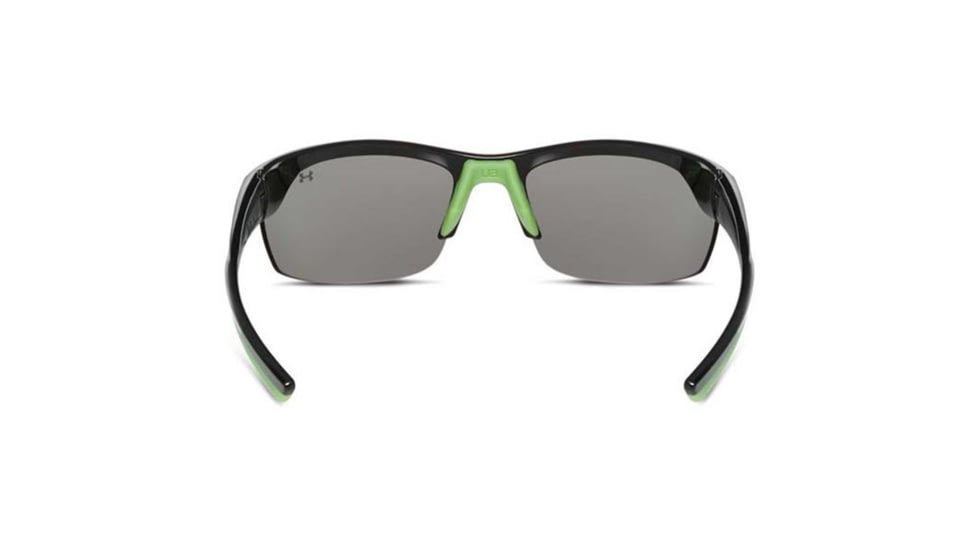 Under Armour Marbella, Shiny Black w/Peapod Green Rubber, Gray Lens, U8600066-003100