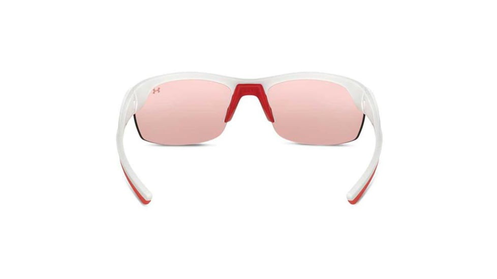 Under Armour Marbella, Satin White w/Hot Coral Rubber, Crimson Lens, U8600066-111170