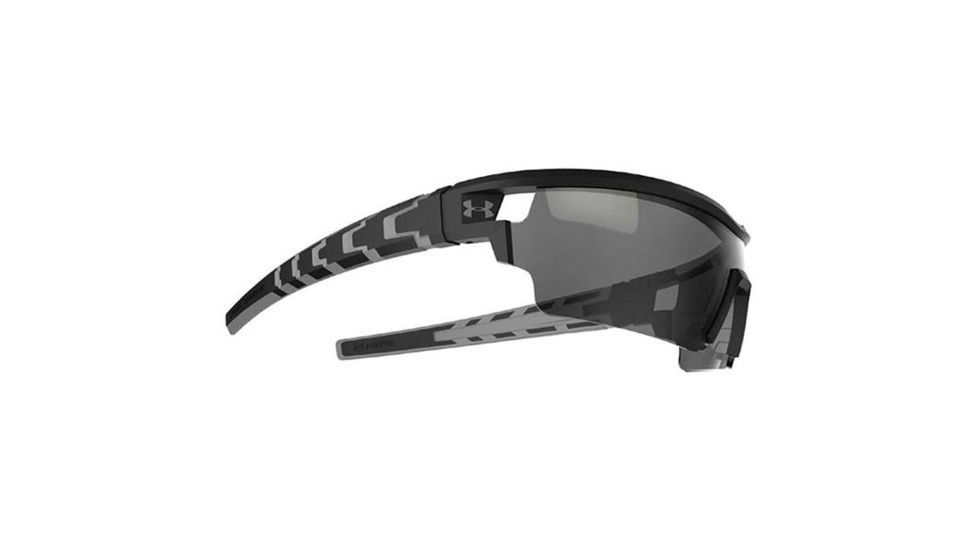 Under Armour Phenom, Satin Black Frame w/Charcoal Gray Rubber, Gray ML, U8600054-010901