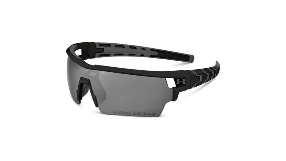 Under Armour Phenom, Satin Black Frame w/Charcoal Gray Rubber, Gray ML, U8600054-010901