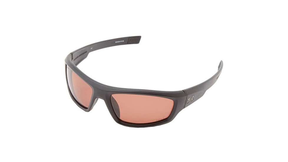 Under Armour Power Storm, Black w/Black Rubber, Brown Polarized Lens, U8630026-010128