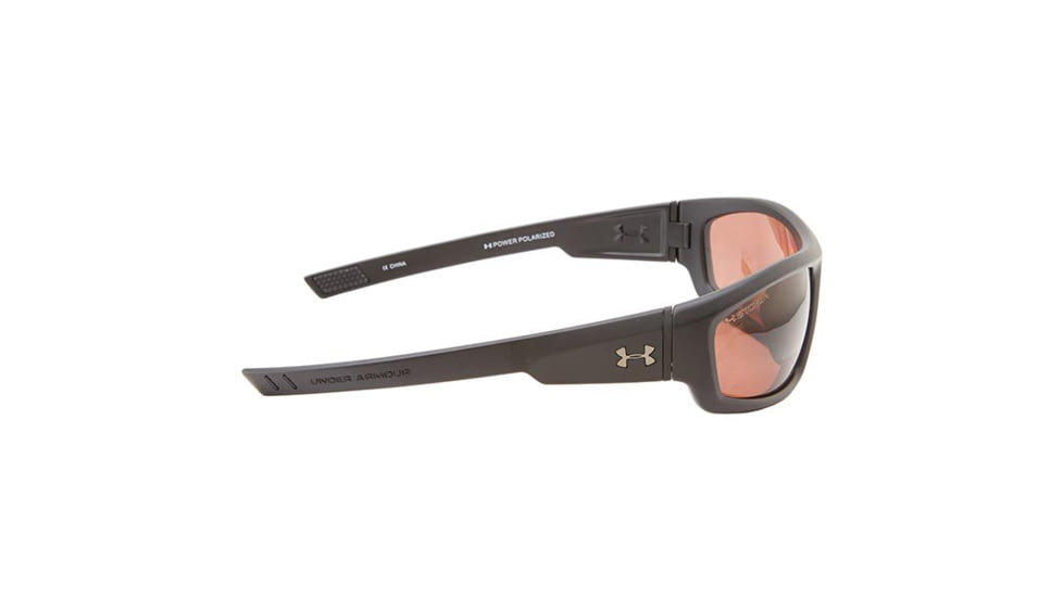 Under Armour Power Storm, Black w/Black Rubber, Brown Polarized Lens, U8630026-010128
