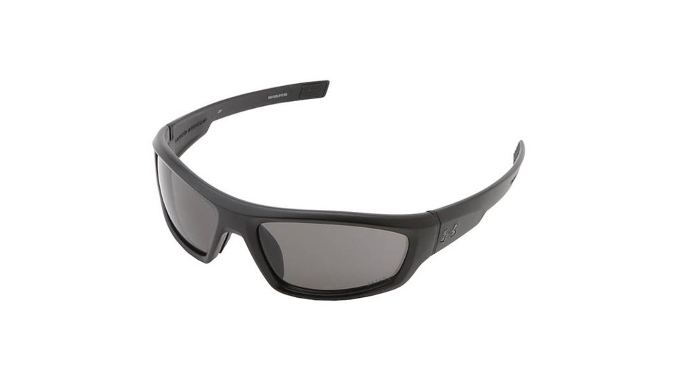 Under Armour Power, Wwp, Satin Black Frame w/Black Rubber, Gray Lens, U8631026-010100