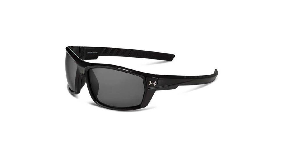 Under Armour Ranger, Shiny Black Frame w/Black Rubber, Gray Lens, U8600061-000100