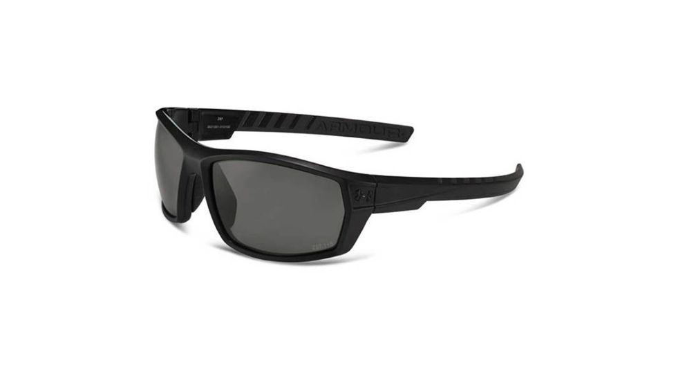 Under Armour Ranger, Wwp, Satin Black Frame w/Black Rubber, Gray Lens, U8631061-010100