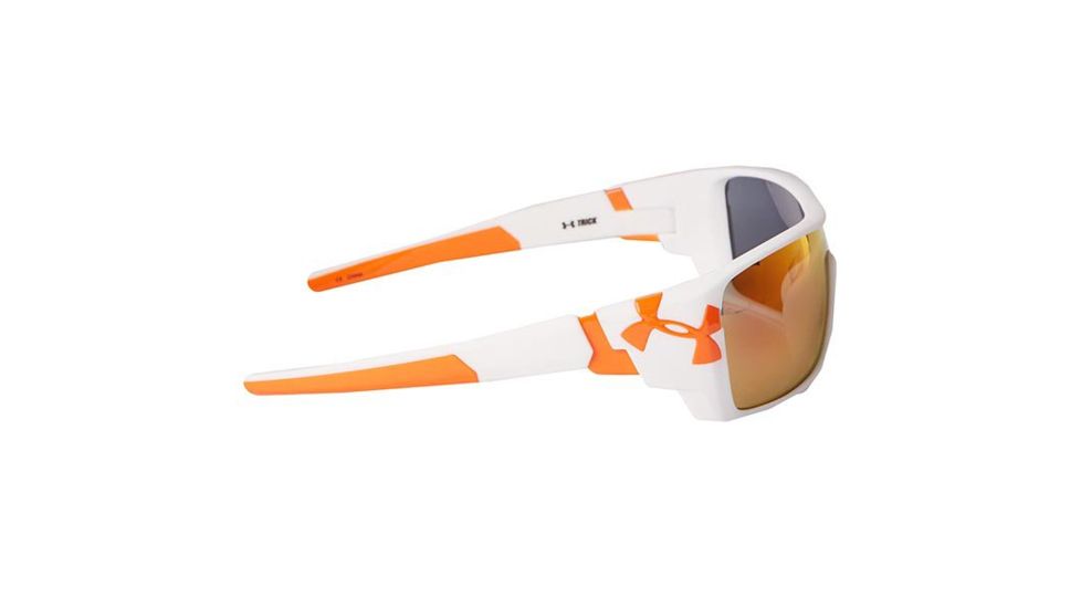 Under Armour Trick, White w/Shiny Orange Hinge/Tip, Gray w/Orange ML, U8600063-118041