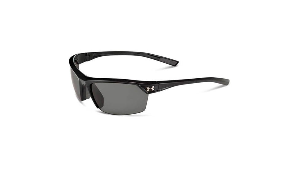Under Armour Zone 2.0,Shiny Black Frame w/Charcoal Gray Rubber,Gray ML, U8600050-000908
