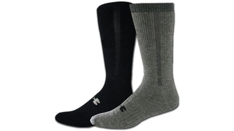 Under Armour 10-13 UA Cold Gear Boot Sock-Black UA 5529-BLK-LG