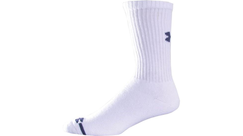 Under Armour 9-11 Ua Charge Cotton Crew - White - UA 3879-MD-WHT