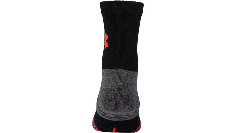 Under Armour All Season Wool Mid Crew Socks, Black, 9-11 Medium, U043-BLK-MD