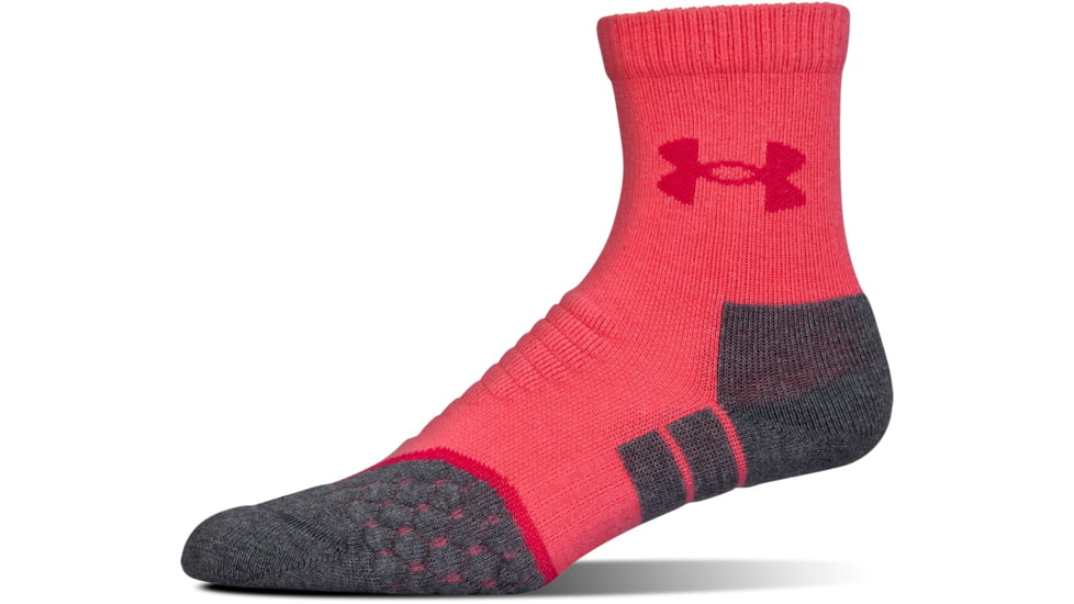 Under Armour All Season Wool Mid Crew Socks, Gala Pink, 9-11 Medium, U043-GPK-MD