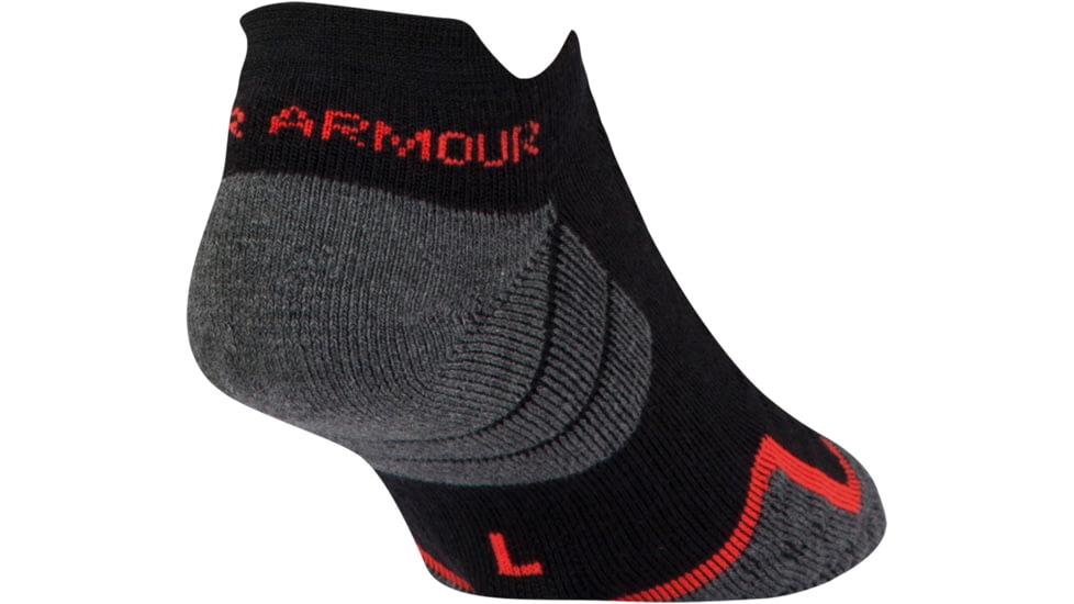 Under Armour All Season Wool No Show Socks, Black, 10-13 Large, U042-BLK-LG